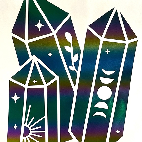 16” white throw pillowcase “crystals” - Picture 2 of 2